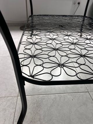 Mesa de centro hierro y cristal