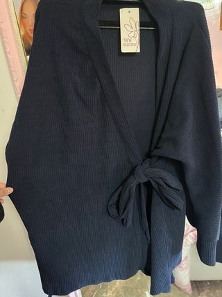 Conjunto pana azul con lazo