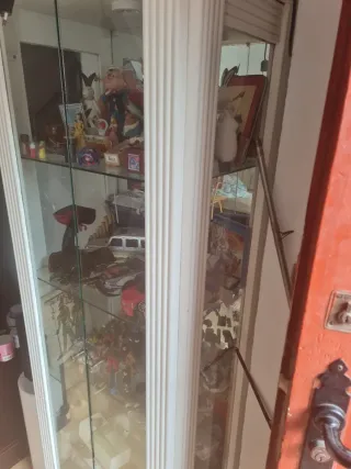 Vitrina expositora cristal y madera