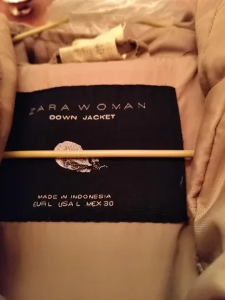 Cazadora plumífero Zara talla M