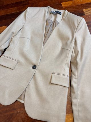 ZARA Beige Casual Blazer