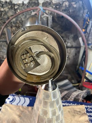 Lámpara colgante cristal y metal