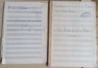 Partituras manuscritas antiguas: piano y zarzuela