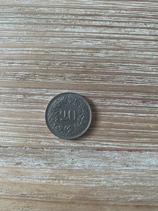 Moneda Suiza 20 Centavos