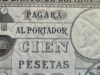 Billete 100 pesetas 1903 Prueba Anverso Fogonero