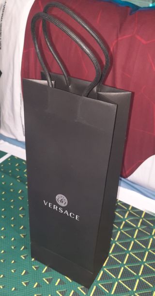 Busta regalo originale Versace nera con manici