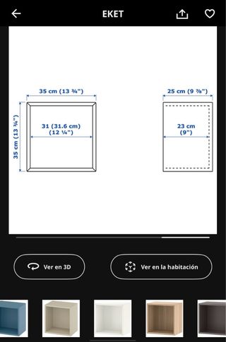 4 Cubos Almacenaje IKEA EKET