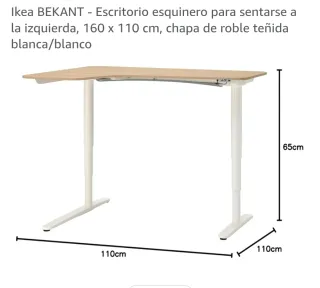 Escritorio Ikea Bekant Madera y Metal