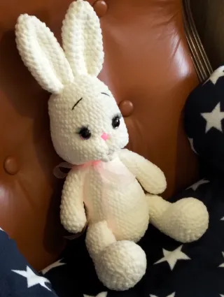 Coniglietto peluche bianco 50 cm