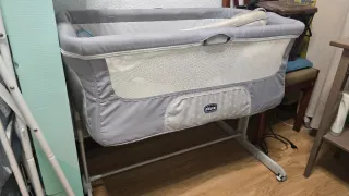 Minicuna bebé Chicco gris