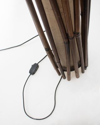 Lámpara de mesa bambú años 70