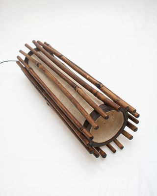 Lámpara de mesa bambú años 70