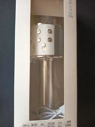 Micrófono Karaoke Dasounds Dorado/Plateado