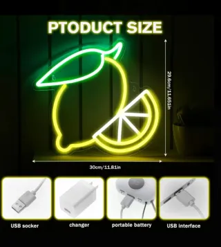 Lampada Neon LED "Limone"