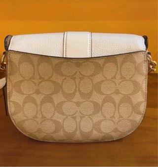 Borsa Coach Kat Saddle Beige/Bianca/Oro