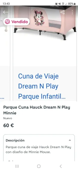 Parque Cuna Hauck Dream N Play Minnie