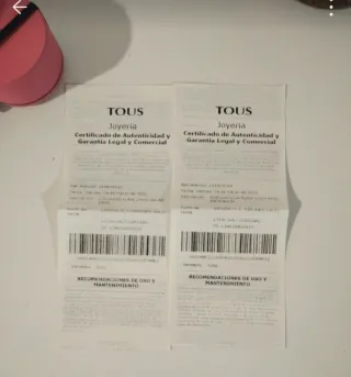 Collar Tous Oso Nácar Blanco y Dorado