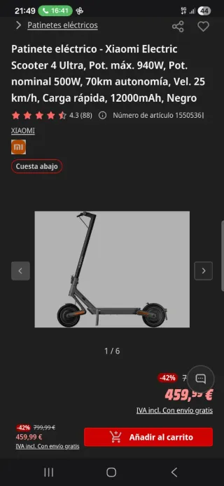 Xiaomi Scooter 4 Ultra