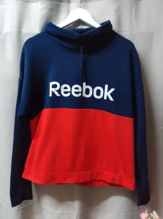 Sudadera Reebok Color Block Azul y Rojo