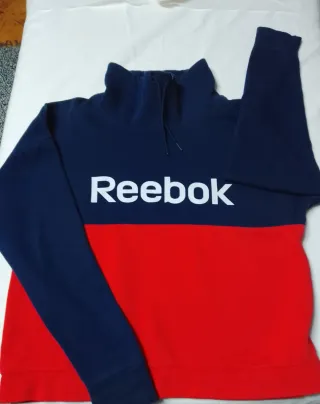 Sudadera Reebok Color Block Azul y Rojo