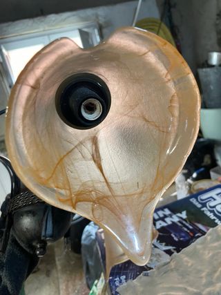 Lámpara colgante metal y cristal