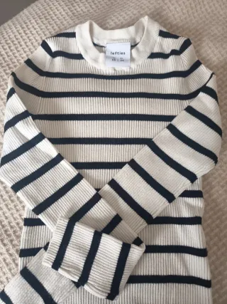 Jersey Lefties Rayas Blanco y Negro Talla XS