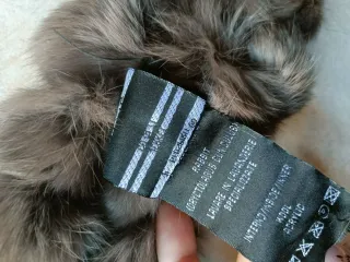 Sciarpa pon pon in pelliccia di coniglio e lana