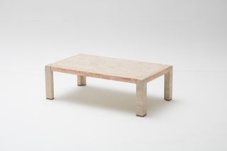 Mesa de centro de mármol teselado, años 80