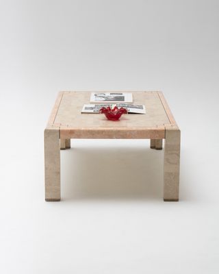 Mesa de centro de mármol teselado, años 80