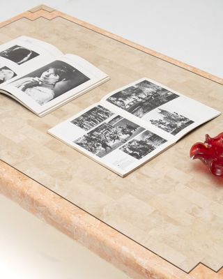 Mesa de centro de mármol teselado, años 80