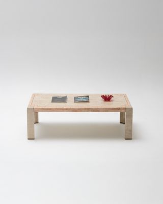 Mesa de centro de mármol teselado, años 80