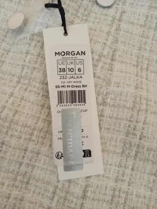 Minifalda Morgan cuadros beige y blanco