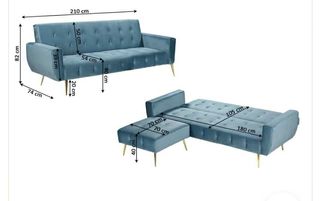 Nuevo sofa cama con puff - Oferta