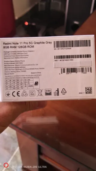 Xiaomi Redmi Note 11 Pro 5G Grigio
