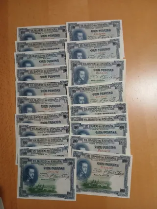 105 Billetes españoles.