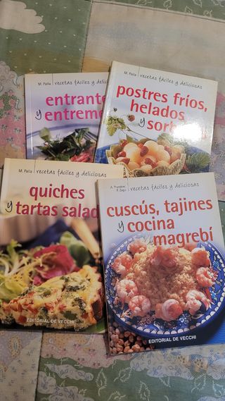 Confezione di 4 libri di cucina facili Vecchi