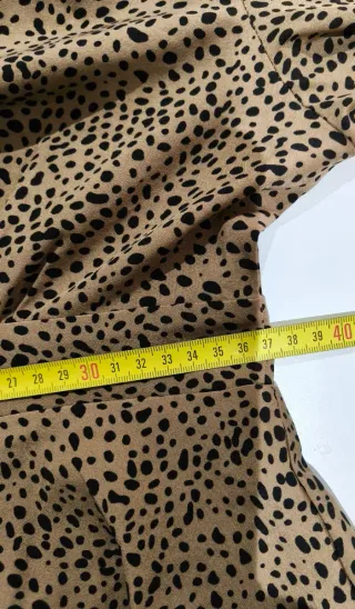 Vestido estampado leopardo manga larga