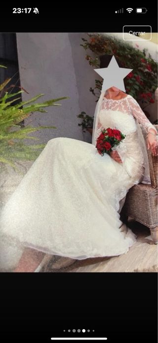 Vestido de Novia Talla 38 Encaje