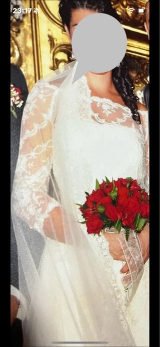 Vestido de Novia Talla 38 Encaje