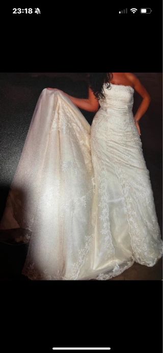 Vestido de Novia Talla 38 Encaje