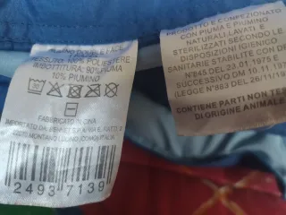 Piumino letto singolo blu/azzurro chiaro