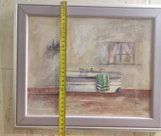 Cuadro Bañera Vintage 35,5 x 29,5 cm.