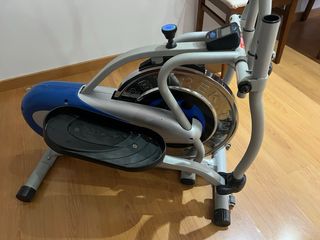 Elíptica cardio azul y plateada