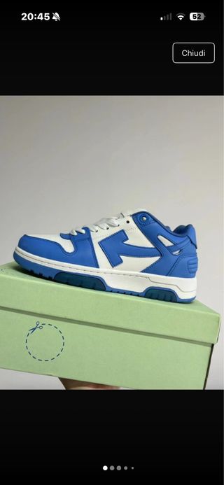 Off-White Scarpe Azzurre e Bianche
