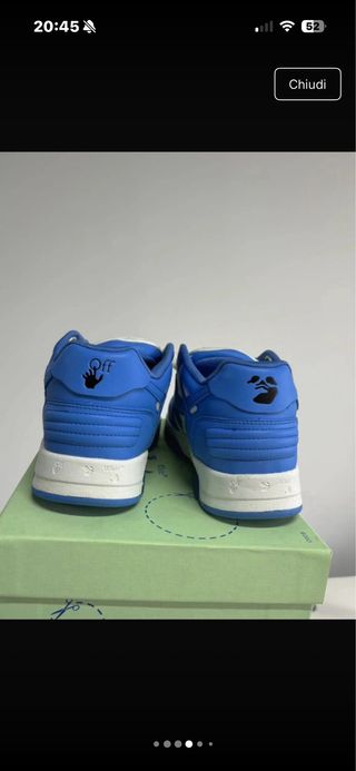 Off-White Scarpe Azzurre e Bianche