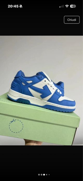 Off-White Scarpe Azzurre e Bianche