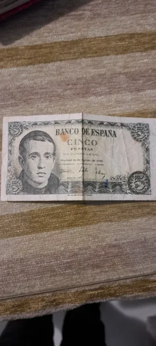 Billete 5 Pesetas Banco de España 1931