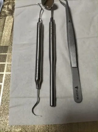 Kit Exploración Dental Espejo Sonda Pinza