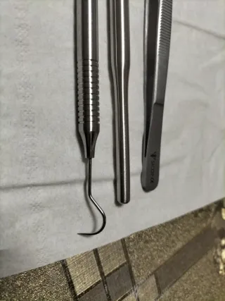 Kit Exploración Dental Espejo Sonda Pinza