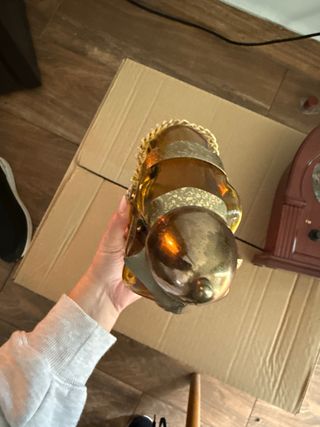 Botella de cristal con forma de caballo